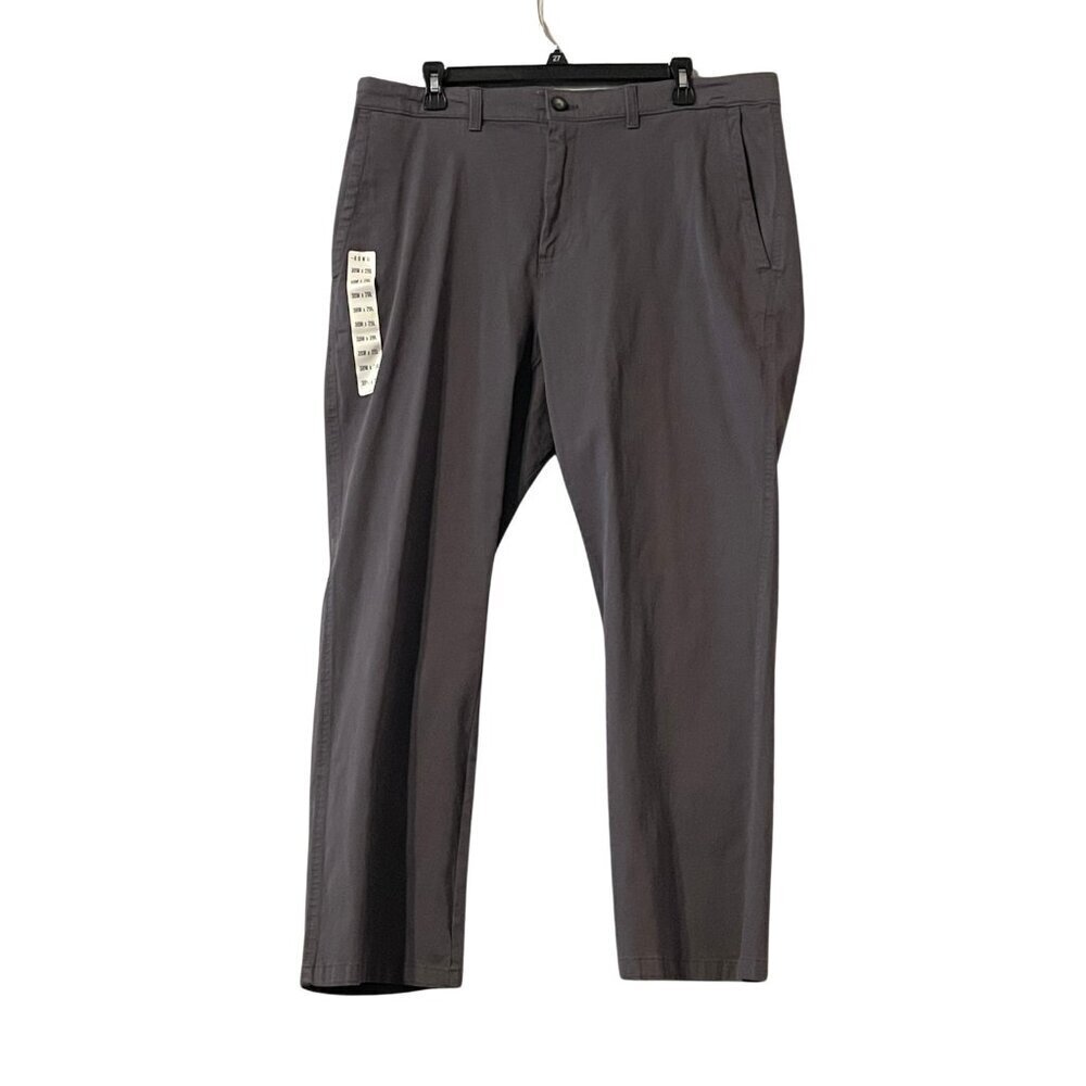 NWT Rowm Men's Chino Pants in Medium Charcoal Gray Sz. 38 x 29